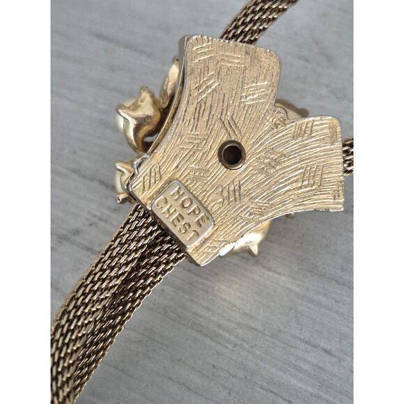 Vintage Hope Chest Faux Pearl Lariat Adjustable Slider Necklace - Picture 3 of 4